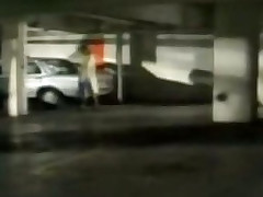 Police lady watches housewife fucking hither car